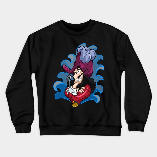 Captain Hook Crewneck Sweatshirt by Ginny Heart Lab